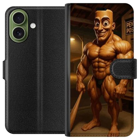 Kompatibelt Plånboksfodral till Apple Apple iPhone 17 Italiensk Brainrot träfigur