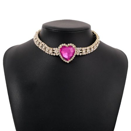 Heart Choker kaulakoru solkiluun ketju GOLD PINK GOLD PINK