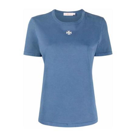 Tory Burch, T-shirt Niebieski, Kobieta, Rozmiar: S