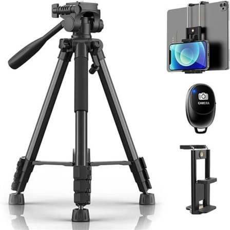 Kamerastativ 1,47 m Kompatibelt med mobiltelefon / 5 kg kamera, 360 ° vridning