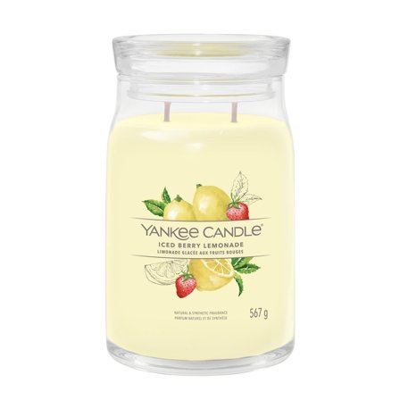 Yankee Candle Signature Jar Candles Iced Berry Lemonade 567g - Candela Profumata