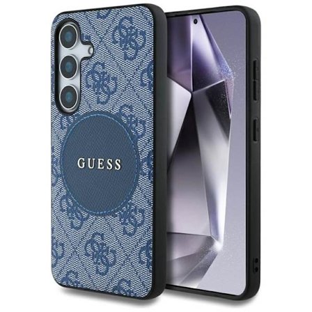 Guess Mobilskal till Galaxy S25 Plus MagSafe Round Patch Classic Logo - Blå