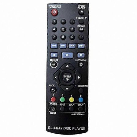 Fjernbetjening til LG Blu-Ray Disc DVD-afspiller BP250 BP135 BP240 BP300 BP335W BD640 BP135N BP135W BP145 BP155N BP200 BP325W BP335W