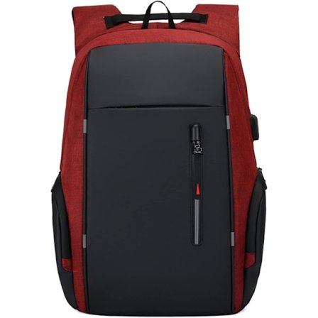 Verktygsväska Röd Laptop Ryggsäck Vattentät Resväska Med USB-laddningsport 15,6 Tum Dator Business Ryggsäck Dam Herr Casual Vandringsryggsäck