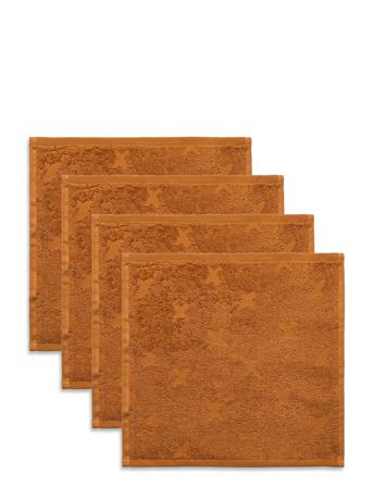 Washcloth 4-Pack Home Bath Time Towels & Cloths Cloths Oransje Müsli By Green Cotton