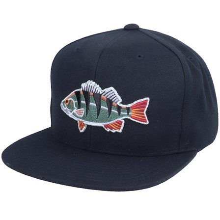 Skillfish - Černá snapback Kšiltovka - Perch Applique Patch Black Snapback @ Hatstore