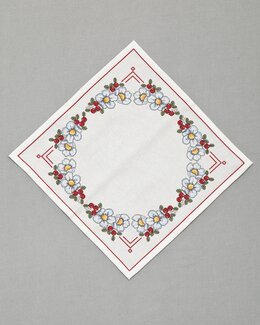 Broderikit Dug med julefarver - Svarta Fåret