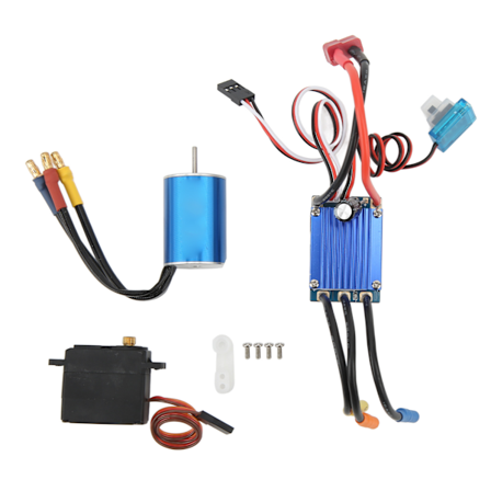 2435 4500KV borstlös motor 25A ESC 2,2 kg metallservouppsättning för Traxxas för HSP för Wltoys 1/16 1/18 RC-bilar