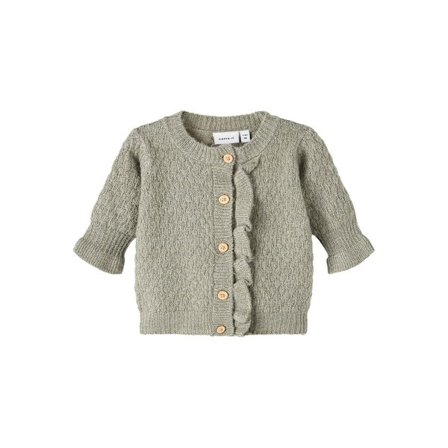 Name it Baby Pige Strikket Cardigan Sage, Størrelse 62
