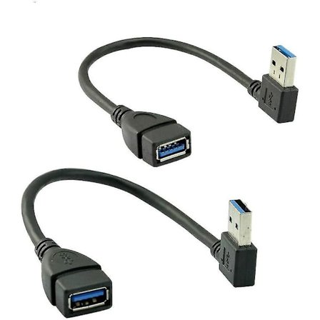 Fong 2 Pieces Of Usb 3.0 Male-to-female Extension Cable Left And Right Corners (20 Cm)