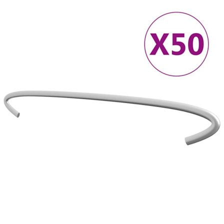 vidaXL Gabionkrokar 50 st Galvaniserat stål 30 cm