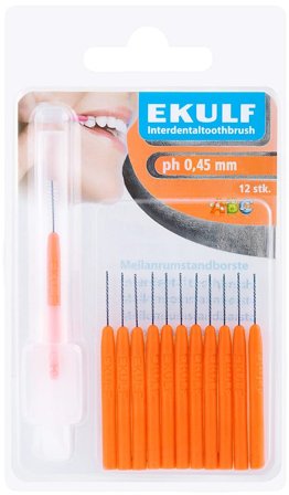 Ekulf Mellemrumsbørste 0,45 mm Orange 12 stk, Medicin & Pleje, Mund & Tandpleje, Tandstikker