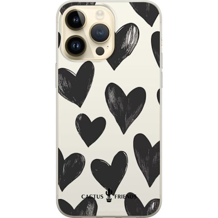Kompatibelt Mobildeksel til Apple Apple iPhone 15 Pro Max Cactus and Friends - Bold Black Love Pattern