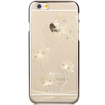 Comma Baksideskal Till Apple Iphone 6 / 6s - Guld Blommor Gul