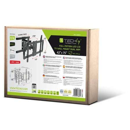 TECHLY Tv Mount 190.5 Cm (75") Black