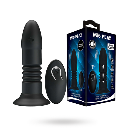 Anal Plug With 4 Vibration & 4 Thrusting Modes - Vuxen.se - Analvibrator, Vibrerande butt plug