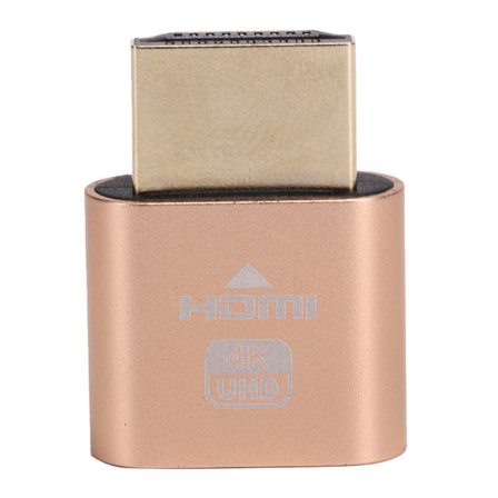 4K Display Emulator - HotSwappable HDMI Dummy Plug (guld)