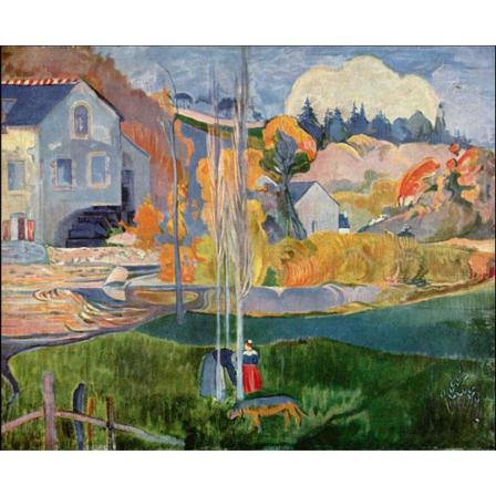 Watermill In Pont-aven (1894), Paul Gauguin Brun