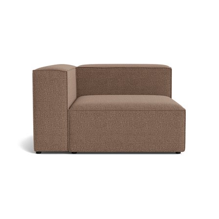 Lissabon chaiselong, venstrevendt - Nordic Brun - 130x130x72cm - Sofa, chaiselong - Holdbar modulsofa med kvalitetsstof og ramme af krydsfiner