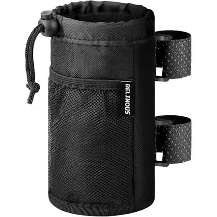 Universal Cykelkopholder - Passer til 235-710 ml Flasker på Scootere, Kørestole & Både | med Netlomme & Velcrobånd