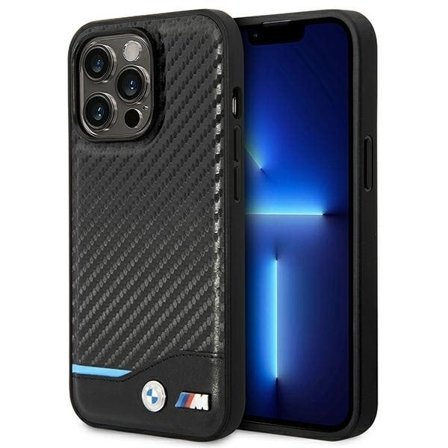 Etui BMW BMHCP14L22NBCK iPhone 14 Pro 6,1 "svart / svart lær Karbon