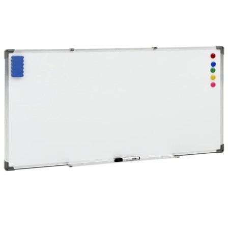 vidaXL Magnetisk whiteboard vit 110x60 cm stål