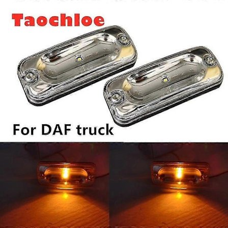 2 st 24V LED Vita Positionsljus För DAF CF Tung Lastbil Topp Solskydd Signallampor DAF lastbil Amber DAF solskydd Ljus