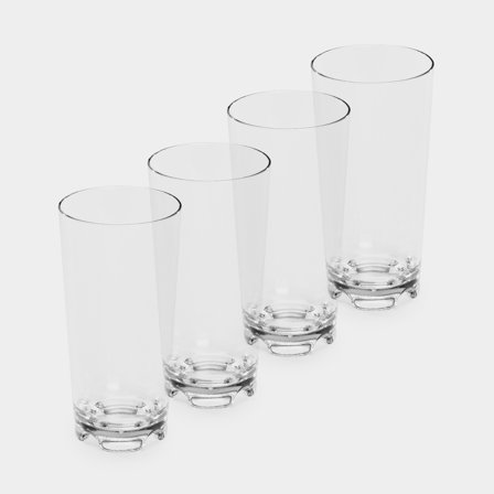 Kunststoffgläser Nordiska Plast Crystal, glasklar, 50 cl, 4er-Pack - Boot