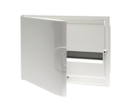 Garo NIM 14-1U Sentralapparat innfelt montering, hvitt stål 14 moduler, 1 rad, Elfordeling & strømforsyning