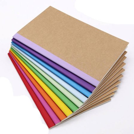 Anteckningsbok, A5 Anteckningsbok, Färgade Linjerade Anteckningsböcker, Storpack, A5 Dagbok, 10 Färger, 30 Linjerade Sidor, 