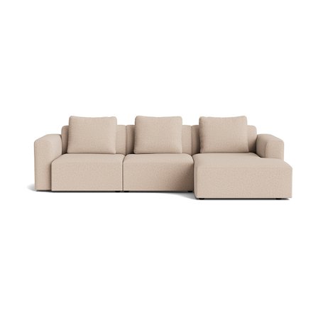 Como chaiselong sofa, højrevendt - Montreal Beige - 286x155x83 - Sofa, chaiselong