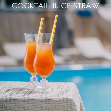 Gul Foliepappersugrör, Biologiskt Nedbrytbara Engångssugrör, 100-pack för Festligheter