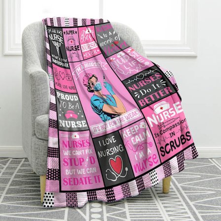 Hoitajan peitto Hoitajien viikon lahjat Äiti Vaimo Ammatinharjoittaja Arvostus Syntymäpäivä Joululahjat Hoitoalan koulun valmistujaiset 50"x60"