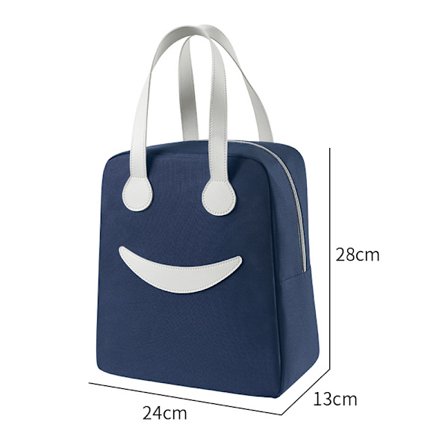 Isolerad kylväska Smiley Lunch Bag Lätt att rengöra Lunch Bag