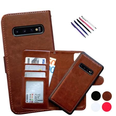 Samsung Galaxy S10 Plus - PU Læder Pung Etui Svart
