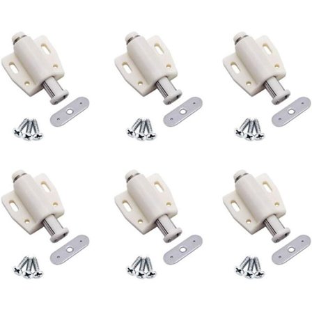 6 kappaletta magneettilukkoja, paineella laukaistavat salvat, kaapin oven vaimennin, ovet työntävät oven lukon auki salvat. (Beige)