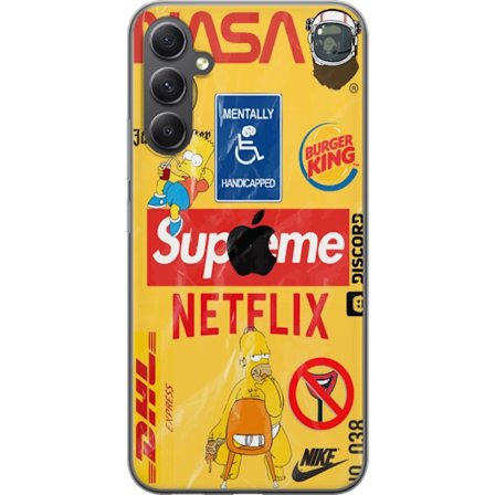 Kompatibelt Mobilskal till Samsung Samsung Galaxy A16 5G Retro NASA kollage med popkulturella inslag, humoristisk design med satirisk gatukonstkänsla