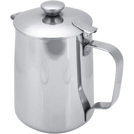 Rustfri mælkekande med låg til latte