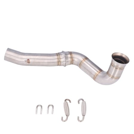 Eksos Mid Pipe Kit Rustfritt Stål Rustfritt Midtforbindelsesrør Utskifting for 790 Alle År