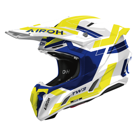 Crosshelm Airoh Twist 3 Dynasty (2026) Blauw/Geel Glans S