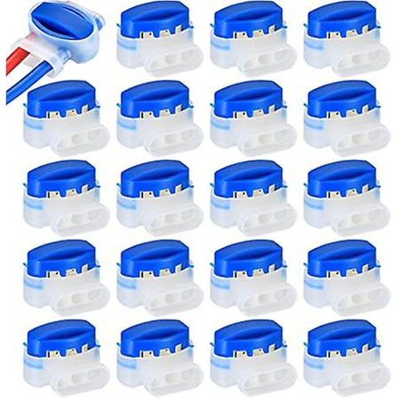 20 stk. kabelkontakter for robotgressklipper, vanntette kabelklemmer, kabelkontakter for utendørs robotgressklipper