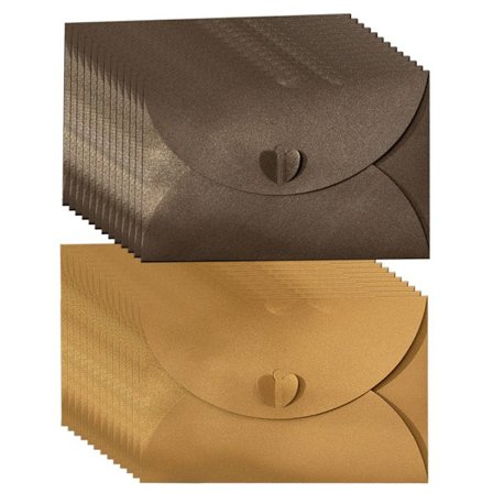 Kuverter 26-pak Hjertelås Småting Opbevaring Søde Gavekort Holder til Bryllup Hilsen Fest, 17.5*11cm, Stil: Stil 2;