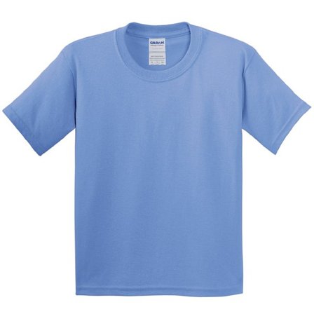 Gildan Youth Unisex Heavy Cotton T-Shirt M Carolina Blue