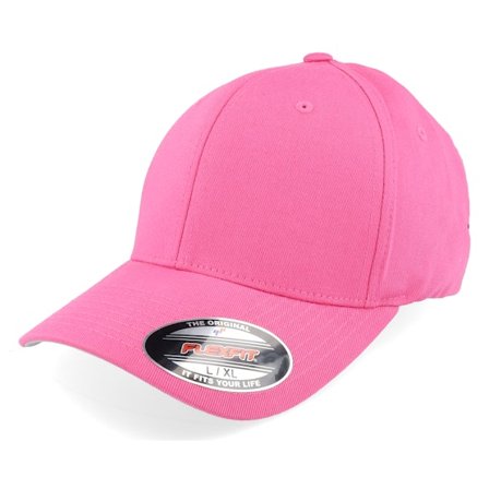 Flexfit - Pinkki flexfit Lippis - Wooly Combed Dark Pink Flexfit @ Hatstore