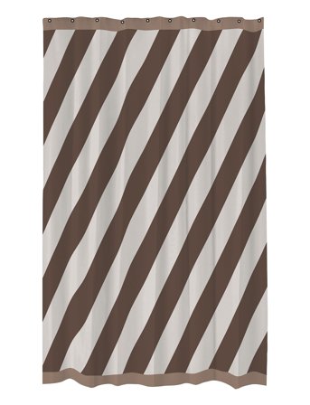 Mette Ditmer Diagonal Shower Curtain - Brown - W150X L200CM