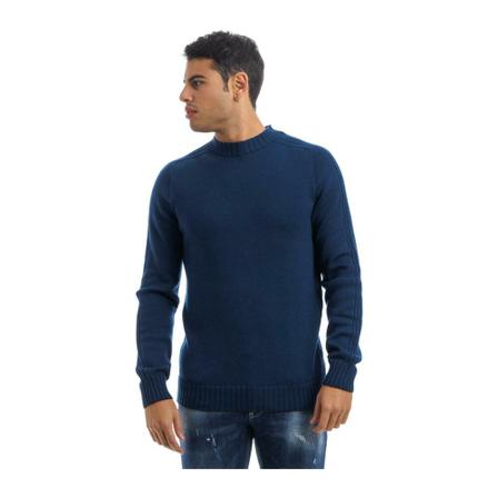 Dondup, Round-neck Knitwear Blauw, Heren, Maat:S