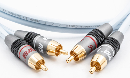SUPRA 1001900685 Ljudkablage 2 x Cinch, hane/hane 1 m, Anslutningsdon & kablar
