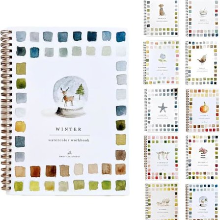 Watercolor Practice Book, Suitable for Beginners, Handmade Painting Set Gift Box, Sea Theme (Brushes Not Included)