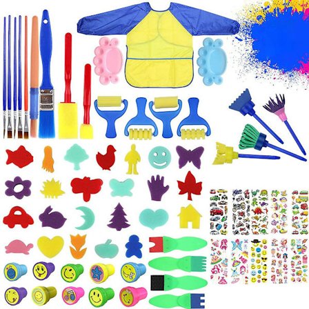 68 kappaleen lasten sienimaalaussivellinsarja lasten DIY-sivellin