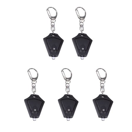 5 st LED-nyckelringslampa Mini ficklampa Ultra ljus Nyckelring Ljuslampa